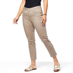 DEMOCRACY AB SOLUTION HIGH-RISE SLIM STRAIGHT CROP RAW HEM JEANS 8P